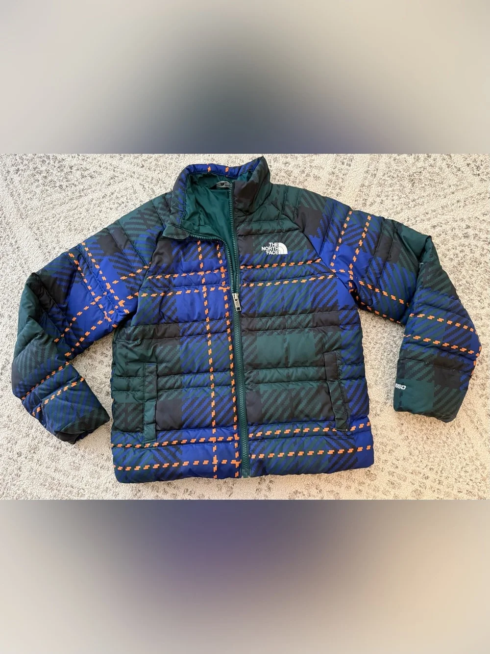 The North Face Boys Puffer Jacket Plaid Sz 10
